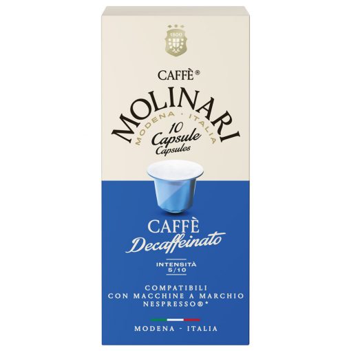 Molinari Itespresso Decaffeinato Kapseln für Nespresso Maschinen, 10 Stk.